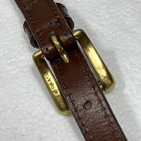 🦆 DOONEY & BOURKE VINTAGE ALL WEATHER LEATHER CROSSBODY BAG GREEN CHOCOLATE - Picture 8 of 8